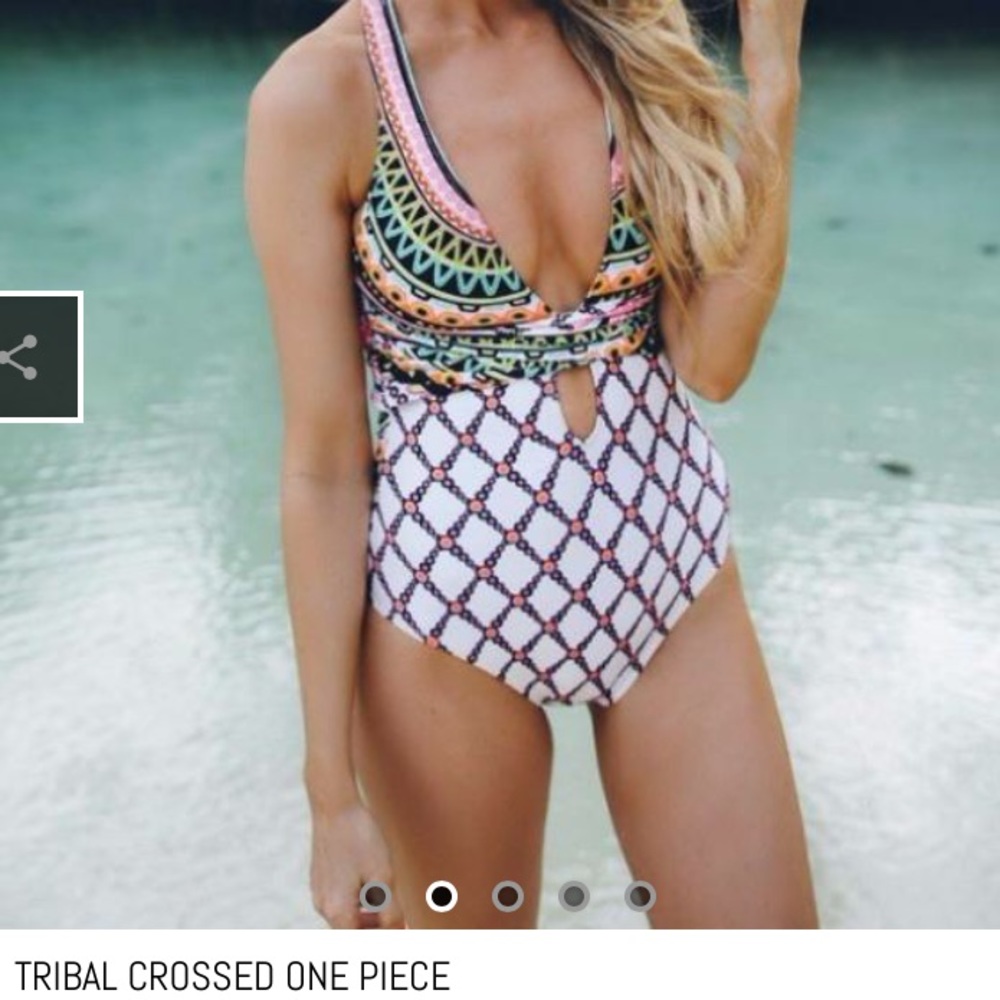 NWOT Tribal crossed one piece